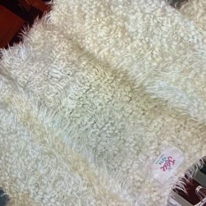 Justice White and Pink Fuzzy Blanket